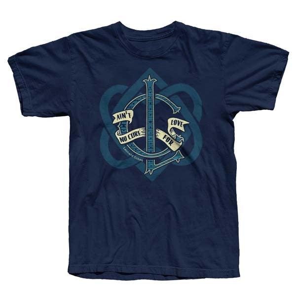Navy No Cure For Love Big Heart T-Shirt